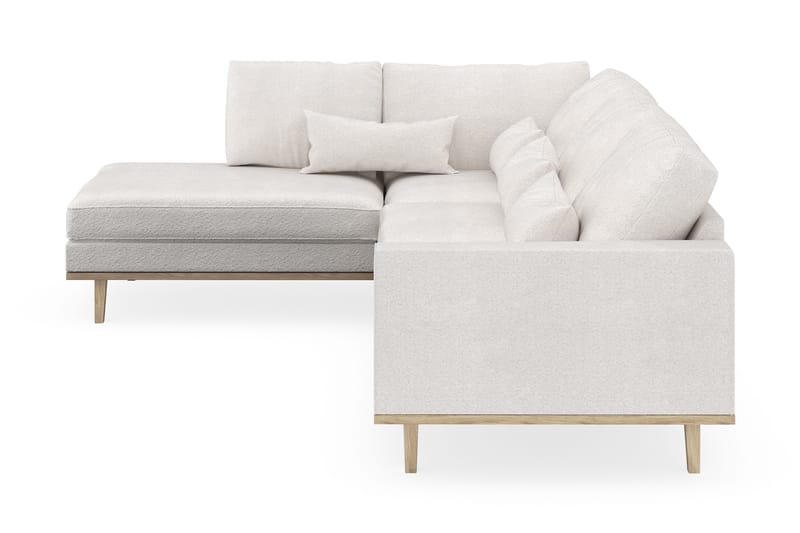 Copenhagen 4-sits Vänstervänd L-formad Schäslongsoffa i Bouclé - Vit - Möbler - Soffa - Divansoffor & schäslongsoffa
