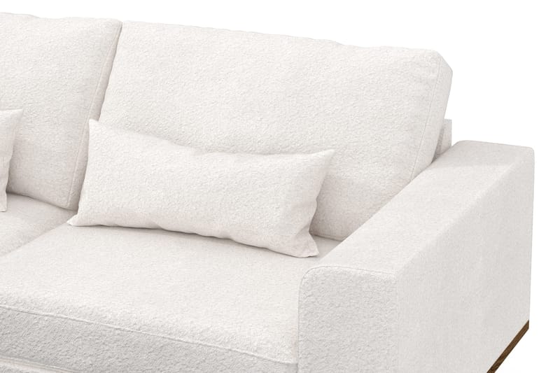 Copenhagen 4-sits Vänstervänd L-formad Schäslongsoffa i Bouclé - Vit - Möbler - Soffa - Divansoffor & schäslongsoffa