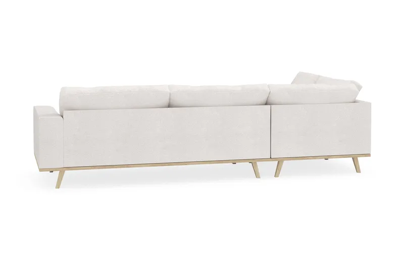 Copenhagen 4-sits Vänstervänd L-formad Schäslongsoffa i Bouclé - Vit - Möbler - Soffa - Divansoffor & schäslongsoffa