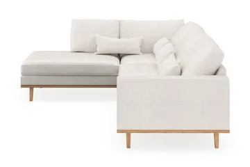 Copenhagen 4-sits Vänstervänd L-formad Schäslongsoffa i Bouclé - Vit - Möbler - Soffa - Divansoffor & schäslongsoffa