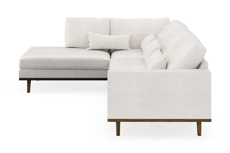 Copenhagen 4-sits Vänstervänd L-formad Schäslongsoffa i Bouclé - Vit - Möbler - Soffa - Divansoffor & schäslongsoffa