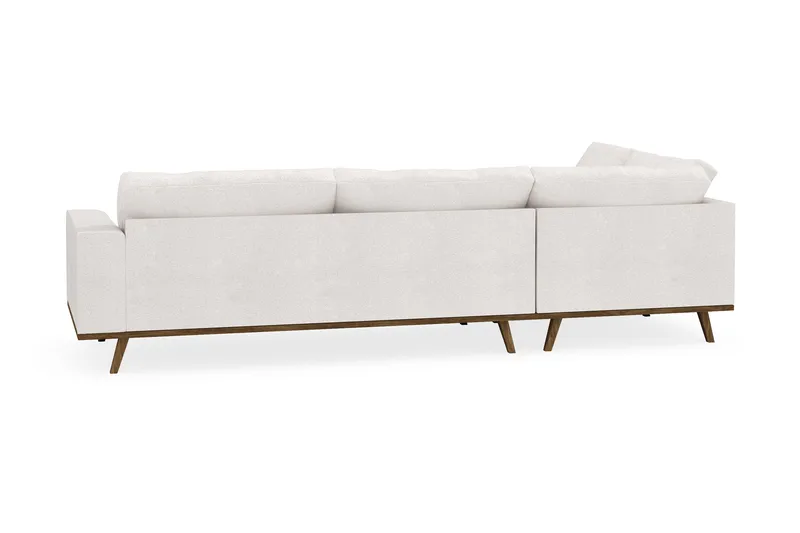 Copenhagen 4-sits Vänstervänd L-formad Schäslongsoffa i Bouclé - Vit - Möbler - Soffa - Divansoffor & schäslongsoffa