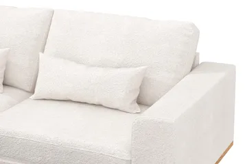 Copenhagen 4-sits Vänstervänd L-formad Schäslongsoffa i Bouclé - Vit - Möbler - Soffa - Divansoffor & schäslongsoffa