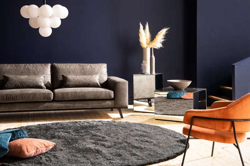 Copenhagen 4-sits Vänstervänd L-formad Schäslongsoffa i Konstläder - Mörkgrå - Möbler - Soffa - Divansoffor & schäslongsoffa