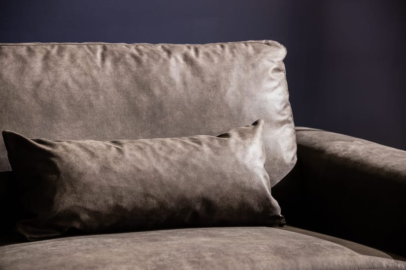 Copenhagen 4-sits Vänstervänd L-formad Schäslongsoffa i Konstläder - Mörkgrå - Möbler - Soffa - Divansoffor & schäslongsoffa