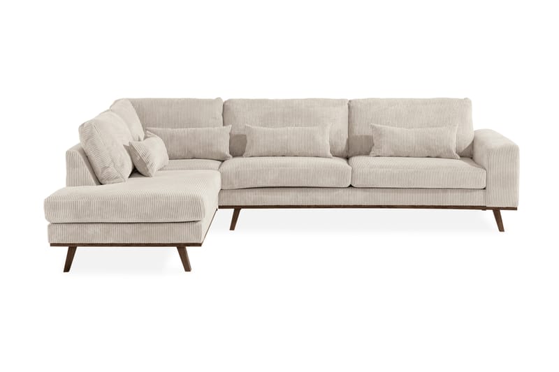 Copenhagen 4-sits Vänstervänd L-formad Schäslongsoffa i Manchester - Beige - Möbler - Soffa - Divansoffor & schäslongsoffa
