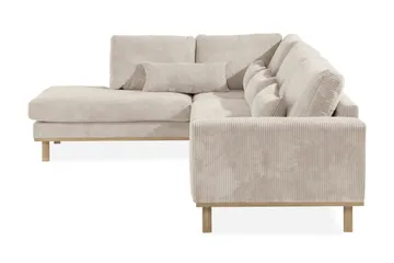 Copenhagen 4-sits Vänstervänd L-formad Schäslongsoffa i Manchester - Beige - Möbler - Soffa - Divansoffor & schäslongsoffa