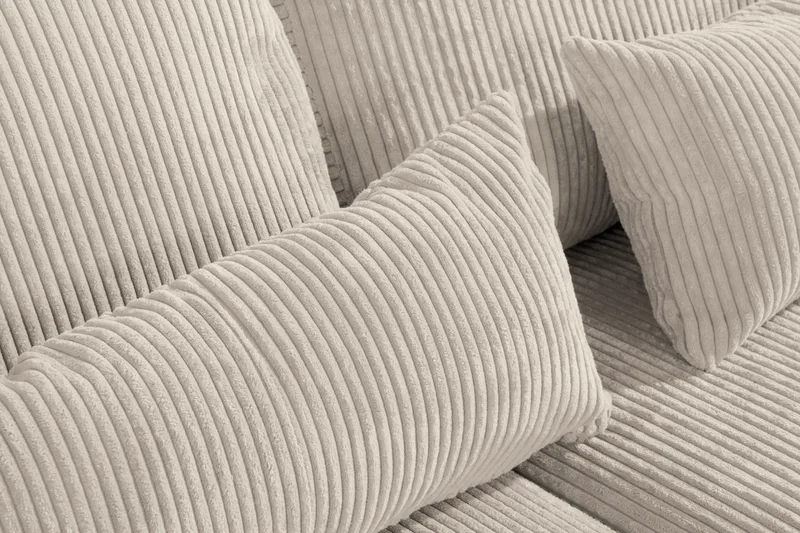 Copenhagen 4-sits Vänstervänd L-formad Schäslongsoffa i Manchester - Beige - Möbler - Soffa - Divansoffor & schäslongsoffa