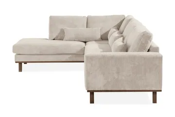 Copenhagen 4-sits Vänstervänd L-formad Schäslongsoffa i Manchester - Beige - Möbler - Soffa - Divansoffor & schäslongsoffa