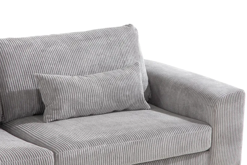 Copenhagen 4-sits Vänstervänd L-formad Schäslongsoffa i Manchester - Ljusgrå - Möbler - Soffa - Divansoffor & schäslongsoffa