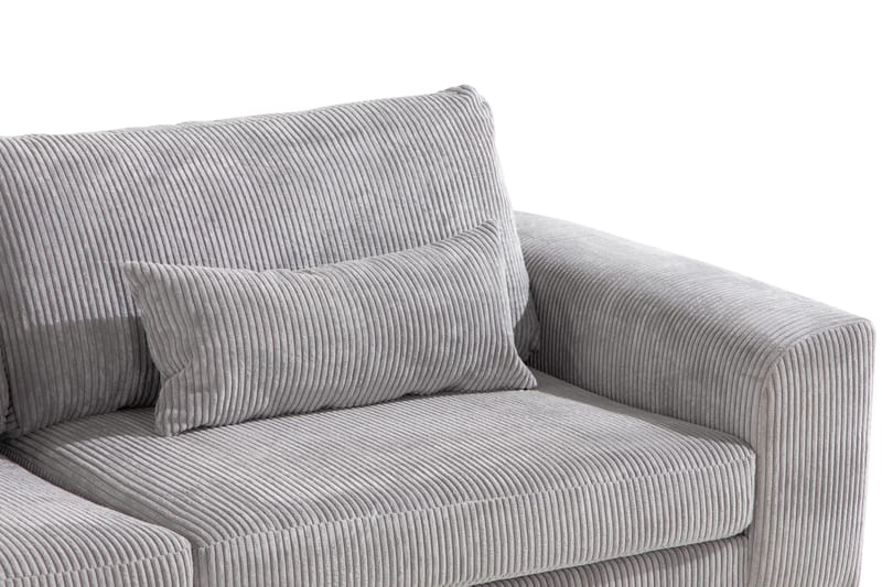 Copenhagen 4-sits Vänstervänd L-formad Schäslongsoffa i Manchester - Ljusgrå - Möbler - Soffa - Divansoffor & schäslongsoffa