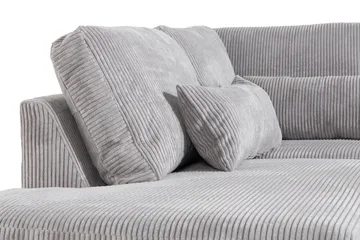 Copenhagen 4-sits Vänstervänd L-formad Schäslongsoffa i Manchester - Ljusgrå - Möbler - Soffa - Divansoffor & schäslongsoffa