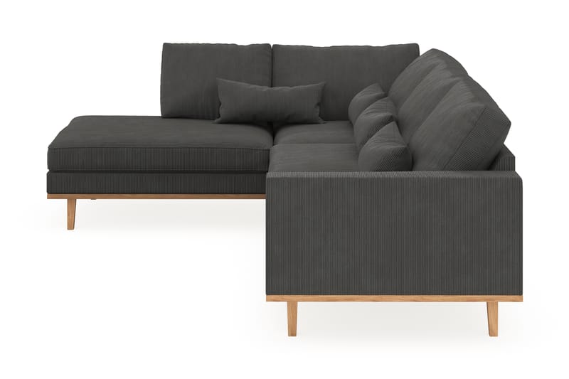 Copenhagen 4-sits Vänstervänd L-formad Schäslongsoffa i Manchester - Mörkgrå - Möbler - Soffa - Divansoffor & schäslongsoffa