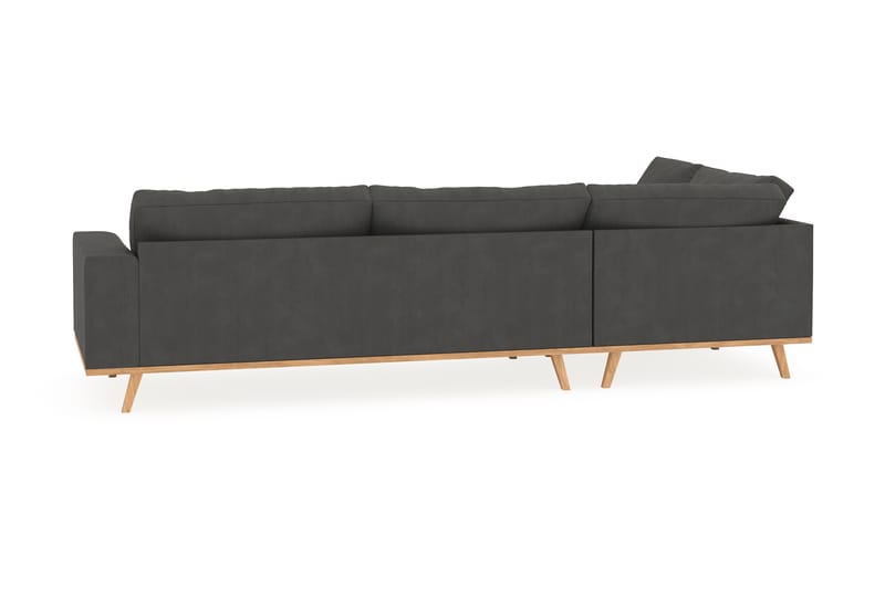 Copenhagen 4-sits Vänstervänd L-formad Schäslongsoffa i Manchester - Mörkgrå - Möbler - Soffa - Divansoffor & schäslongsoffa