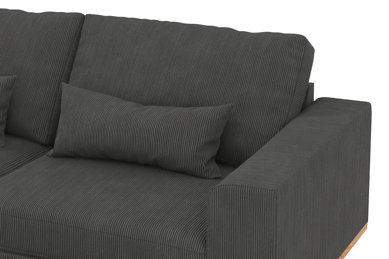 Copenhagen 4-sits Vänstervänd L-formad Schäslongsoffa i Manchester - Mörkgrå - Möbler - Soffa - Divansoffor & schäslongsoffa