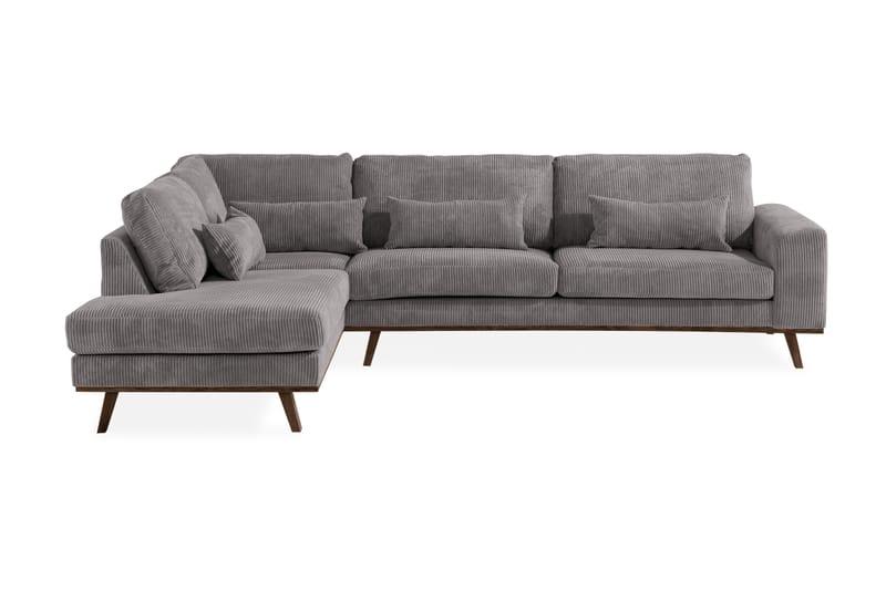 Copenhagen 4-sits Vänstervänd L-formad Schäslongsoffa i Manchester - Mörkgrå - Möbler - Soffa - Divansoffor & schäslongsoffa