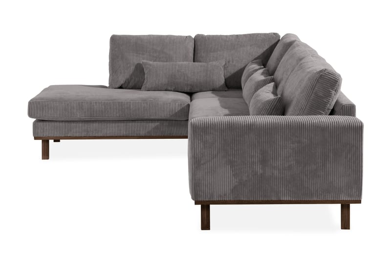 Copenhagen 4-sits Vänstervänd L-formad Schäslongsoffa i Manchester - Mörkgrå - Möbler - Soffa - Divansoffor & schäslongsoffa