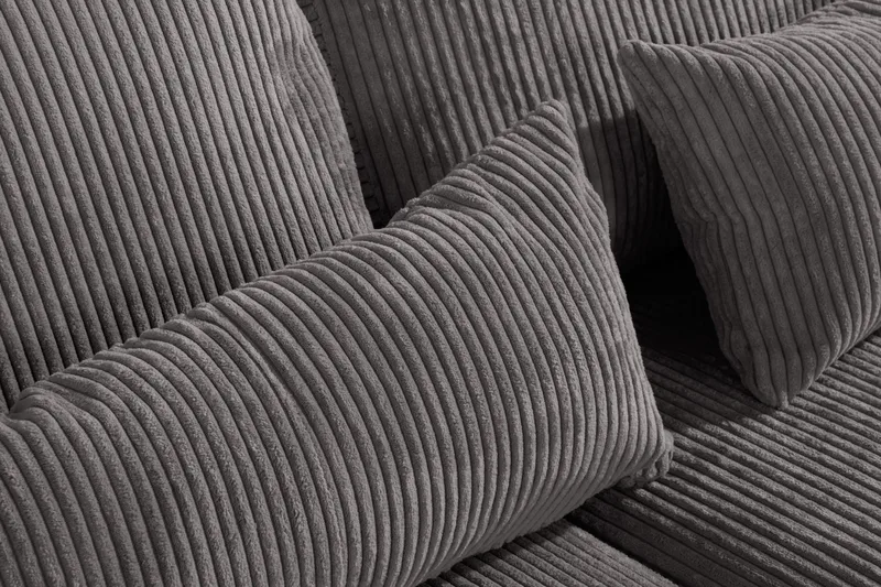 Copenhagen 4-sits Vänstervänd L-formad Schäslongsoffa i Manchester - Mörkgrå - Möbler - Soffa - Divansoffor & schäslongsoffa