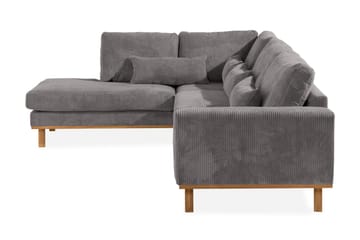 Copenhagen 4-sits Vänstervänd L-formad Schäslongsoffa i Manchester - Mörkgrå - Möbler - Soffa - Divansoffor & schäslongsoffa