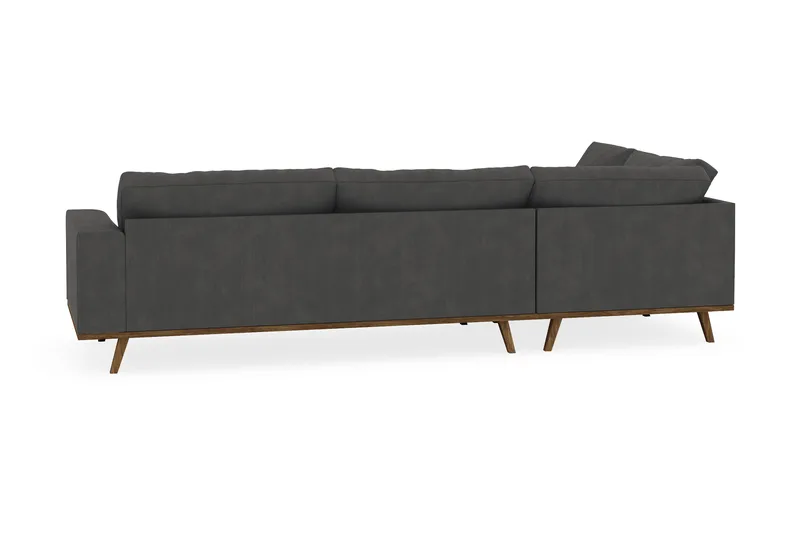 Copenhagen 4-sits Vänstervänd L-formad Schäslongsoffa i Manchester - Mörkgrå - Möbler - Soffa - Divansoffor & schäslongsoffa