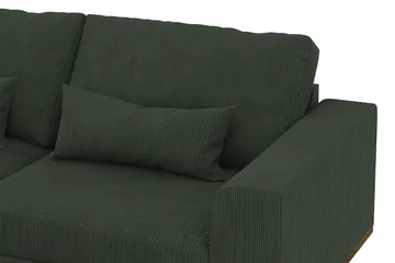Copenhagen 4-sits Vänstervänd L-formad Schäslongsoffa i Manchester - Mörkgrön - Möbler - Soffa - Divansoffor & schäslongsoffa