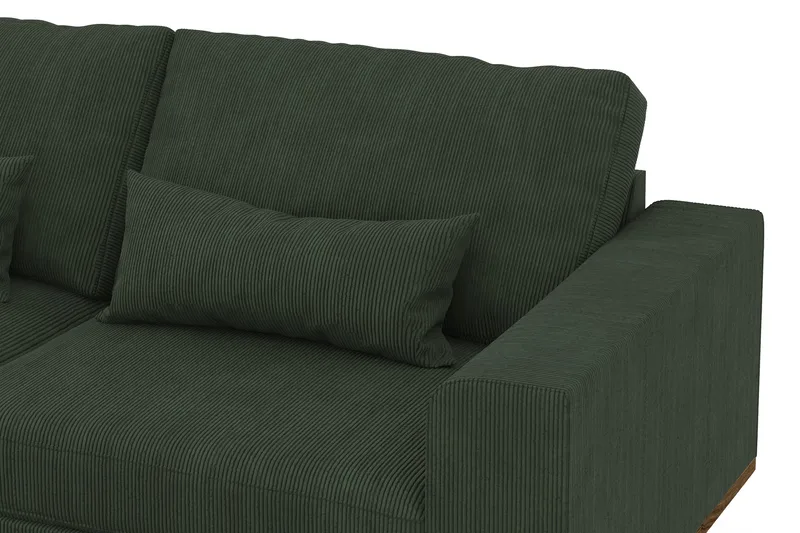 Copenhagen 4-sits Vänstervänd L-formad Schäslongsoffa i Manchester - Mörkgrön - Möbler - Soffa - Divansoffor & schäslongsoffa