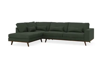 Copenhagen 4-sits Vänstervänd L-formad Schäslongsoffa i Manchester - Mörkgrön - Möbler - Soffa - Divansoffor & schäslongsoffa