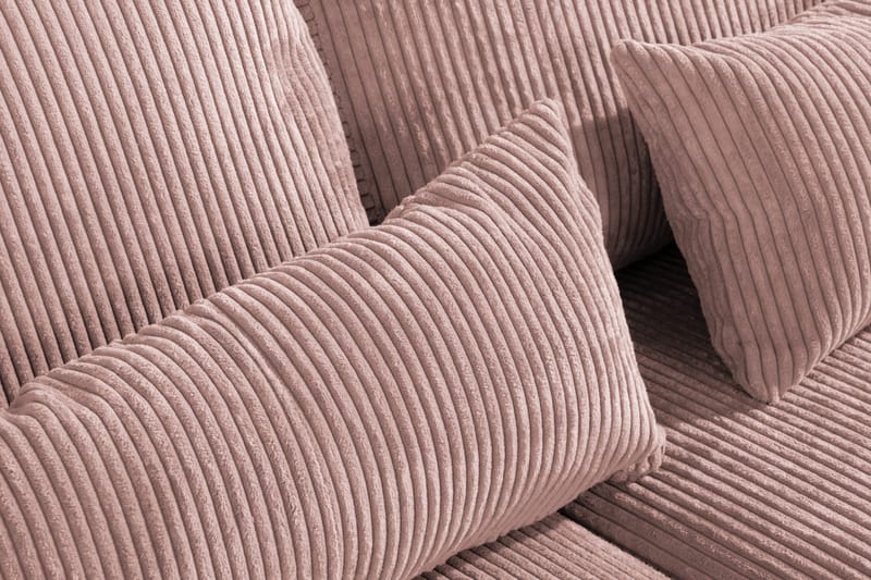 Copenhagen 4-sits Vänstervänd L-formad Schäslongsoffa i Manchester - Rosa - Möbler - Soffa - Divansoffor & schäslongsoffa