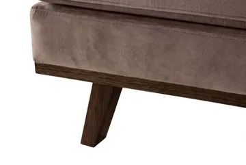 Copenhagen 4-sits Vänstervänd L-formad Schäslongsoffa i Sammet - Brun - Möbler - Soffa - Divansoffor & schäslongsoffa
