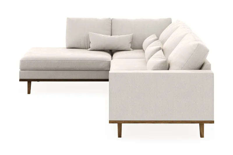 Copenhagen 4-sits Vänstervänd L-formad Schäslongsoffa i Sammet - Krämvit - Möbler - Soffa - Divansoffor & schäslongsoffa