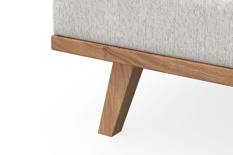 Copenhagen 4-sits Vänstervänd L-formad Schäslongsoffa i Sammet - Krämvit - Möbler - Soffa - Divansoffor & schäslongsoffa