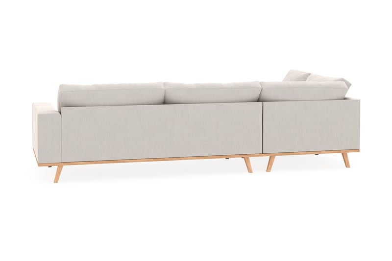 Copenhagen 4-sits Vänstervänd L-formad Schäslongsoffa i Sammet - Krämvit - Möbler - Soffa - Divansoffor & schäslongsoffa