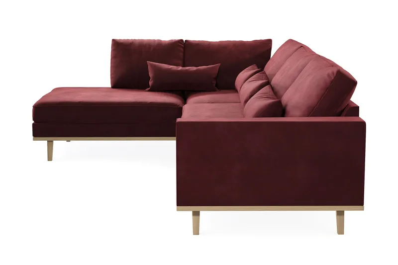 Copenhagen 4-sits Vänstervänd L-formad Schäslongsoffa i Sammet - Lila - Möbler - Soffa - Divansoffor & schäslongsoffa