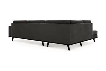 Copenhagen 4-sits Vänstervänd L-formad Schäslongsoffa i Sammet - Mörkgrå - Möbler - Soffa - Divansoffor & schäslongsoffa