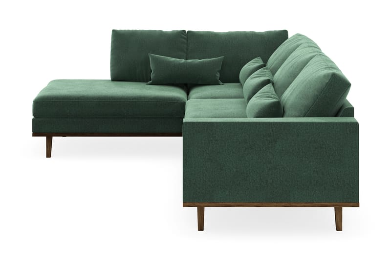 Copenhagen 4-sits Vänstervänd L-formad Schäslongsoffa i Sammet - Mörkgrön - Möbler - Soffa - Divansoffor & schäslongsoffa