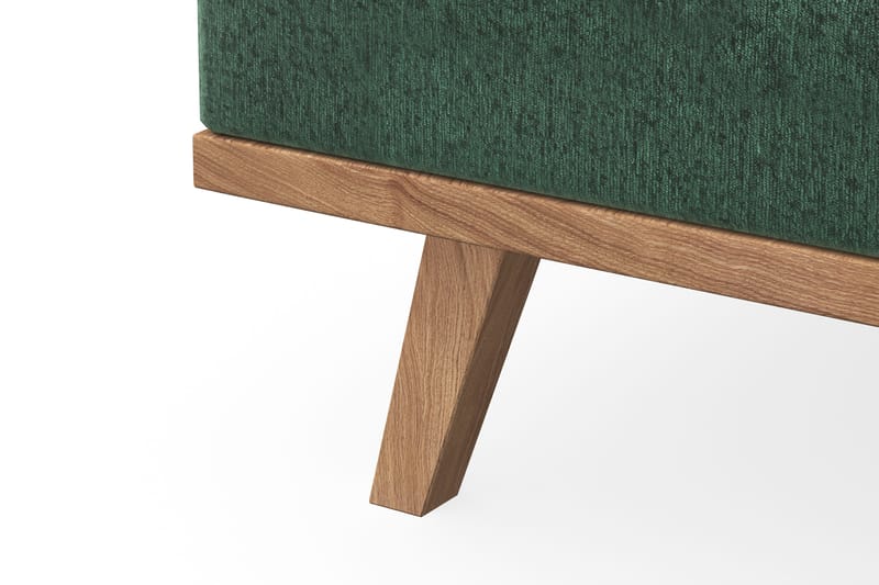 Copenhagen 4-sits Vänstervänd L-formad Schäslongsoffa i Sammet - Mörkgrön - Möbler - Soffa - Divansoffor & schäslongsoffa