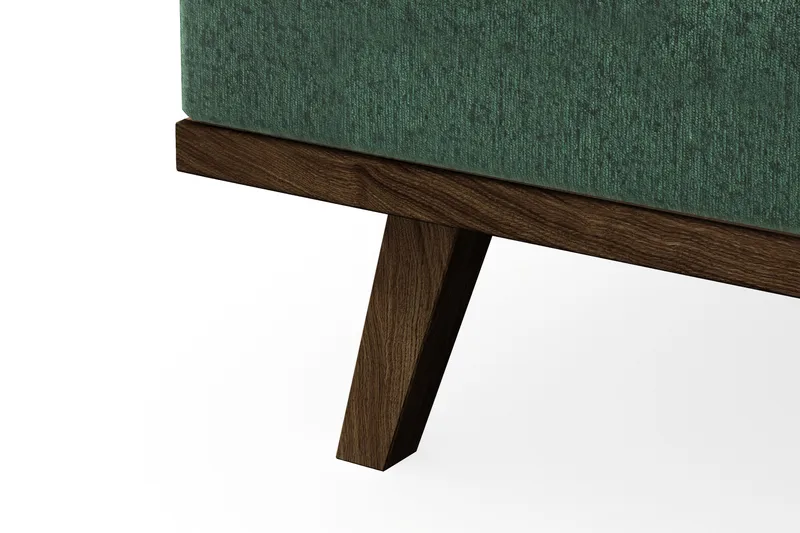 Copenhagen 4-sits Vänstervänd L-formad Schäslongsoffa i Sammet - Mörkgrön - Möbler - Soffa - Divansoffor & schäslongsoffa