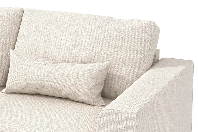 Copenhagen 4-sits Vänstervänd L-formad Schäslongsoffa i Tyg - Beige - Möbler - Soffa - Divansoffor & schäslongsoffa