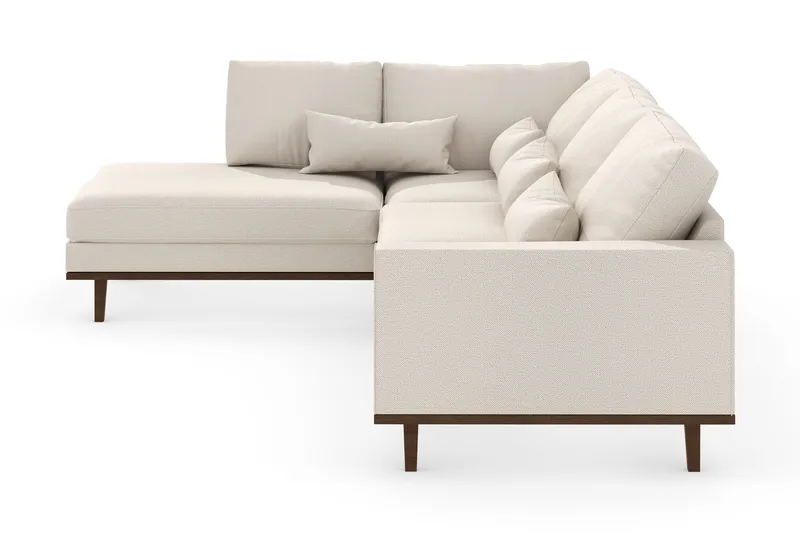 Copenhagen 4-sits Vänstervänd L-formad Schäslongsoffa i Tyg - Beige - Möbler - Soffa - Divansoffor & schäslongsoffa