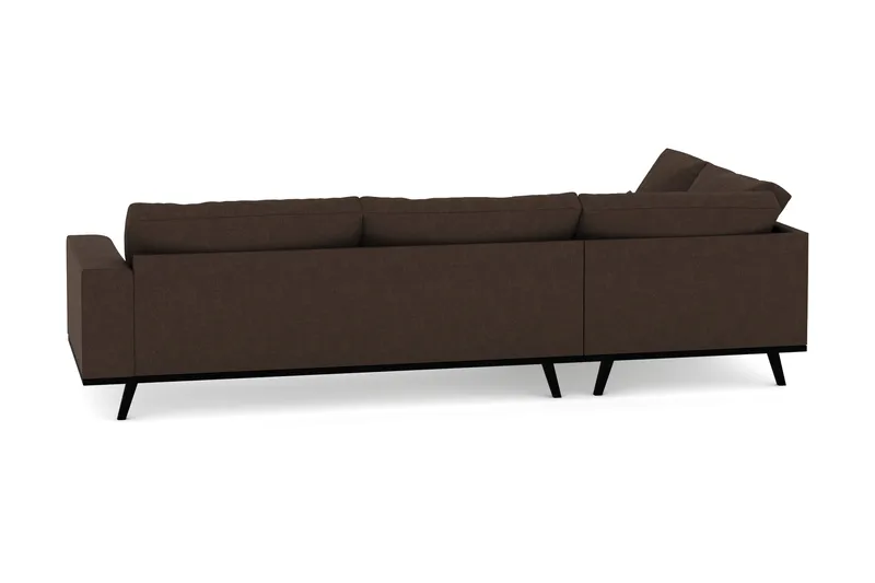 Copenhagen 4-sits Vänstervänd L-formad Schäslongsoffa i Tyg - Brun - Möbler - Soffa - Divansoffor & schäslongsoffa