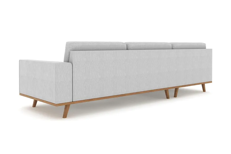 Copenhagen 4-sits Vänstervänd L-formad Schäslongsoffa i Tyg - Grå - Möbler - Soffa - Divansoffor & schäslongsoffa