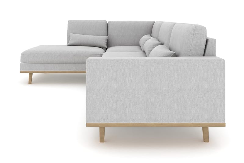 Copenhagen 4-sits Vänstervänd L-formad Schäslongsoffa i Tyg - Grå - Möbler - Soffa - Divansoffor & schäslongsoffa