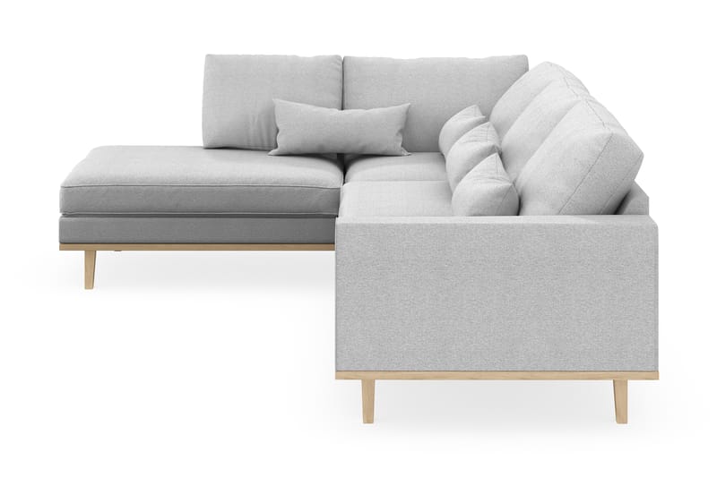 Copenhagen 4-sits Vänstervänd L-formad Schäslongsoffa i Tyg - Ljusgrå - Möbler - Soffa - Divansoffor & schäslongsoffa