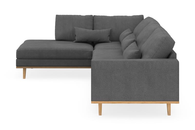 Copenhagen 4-sits Vänstervänd L-formad Schäslongsoffa i Tyg - Mörkgrå - Möbler - Soffa - Divansoffor & schäslongsoffa