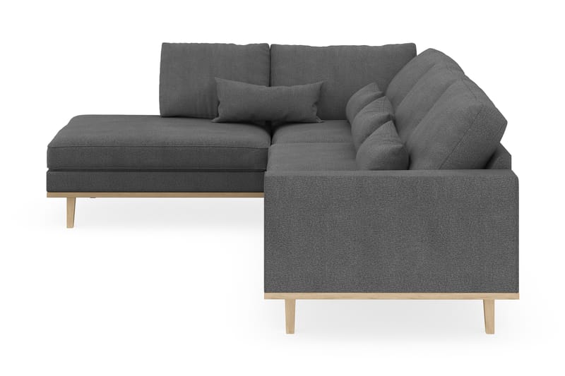 Copenhagen 4-sits Vänstervänd L-formad Schäslongsoffa i Tyg - Mörkgrå - Möbler - Soffa - Divansoffor & schäslongsoffa