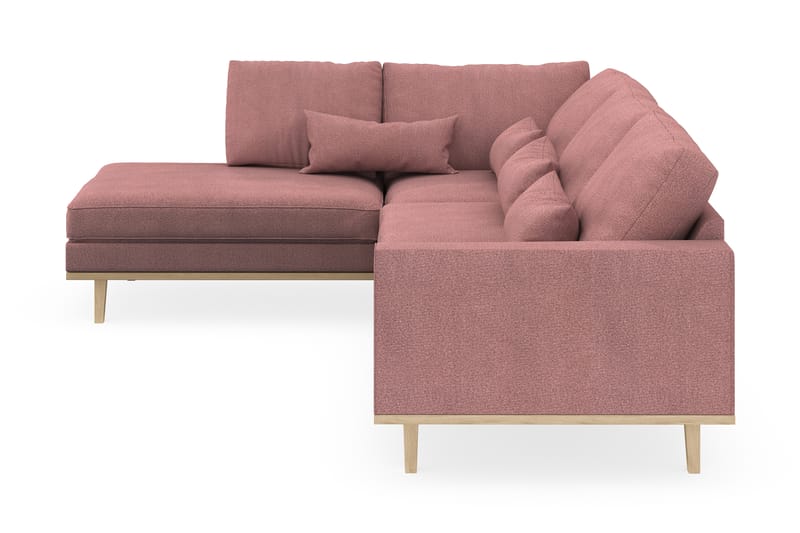 Copenhagen 4-sits Vänstervänd L-formad Schäslongsoffa i Tyg - Rosa - Möbler - Soffa - Divansoffor & schäslongsoffa