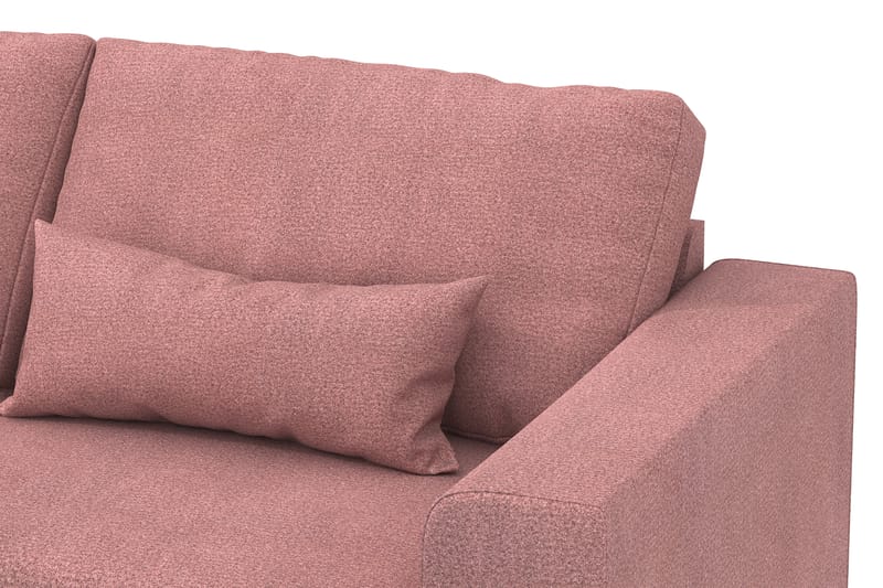 Copenhagen 4-sits Vänstervänd L-formad Schäslongsoffa i Tyg - Rosa - Möbler - Soffa - Divansoffor & schäslongsoffa