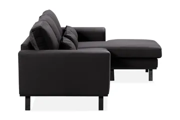 Copenhagen Compact 3-sits Vändbar L-formad Divansoffa i Sammet - Mörkgrå - Möbler - Soffa - Divansoffor & schäslongsoffa