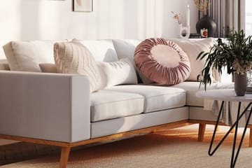 Copenhagen Compact 3-sits Vändbar L-formad Divansoffa i Tyg - Ljusgrå - Möbler - Soffa - Divansoffor & schäslongsoffa