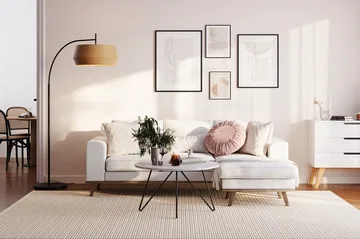 Copenhagen Compact 3-sits Vändbar L-formad Divansoffa i Tyg - Ljusgrå - Möbler - Soffa - Divansoffor & schäslongsoffa